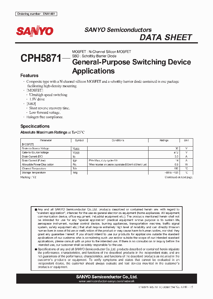 CPH5871_4825179.PDF Datasheet