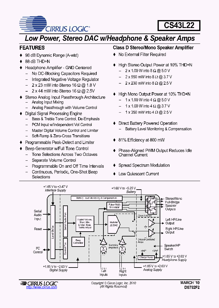 CS43L2210_4580607.PDF Datasheet