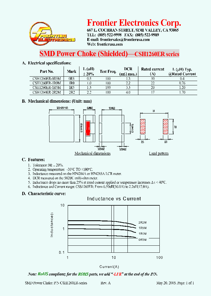 CSH1260ER-1R0M_4307461.PDF Datasheet