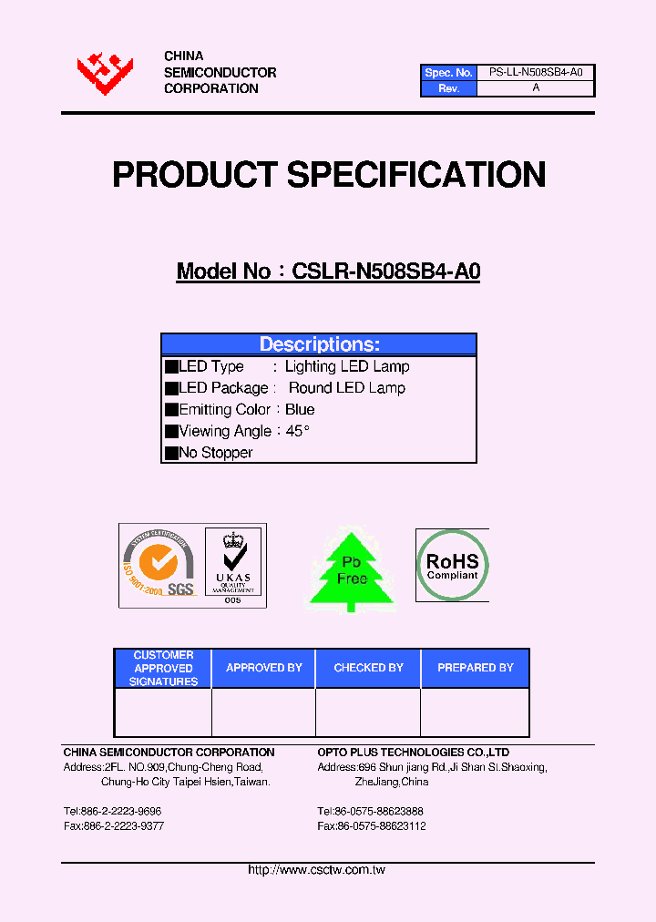 CSLR-N508SB4-A0_4757704.PDF Datasheet