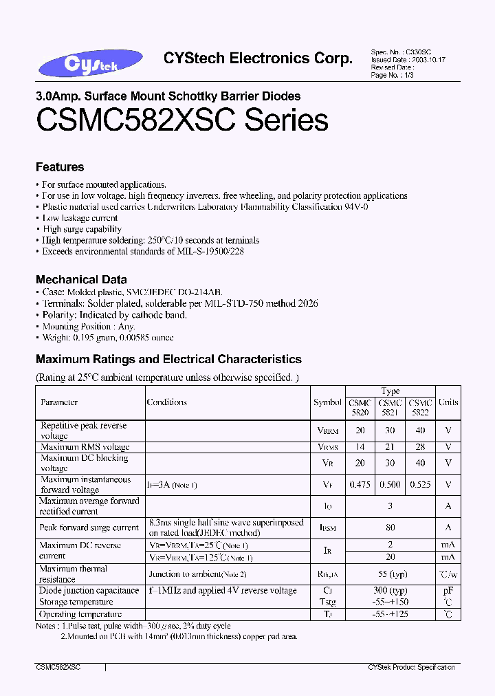 CSMC5820_4737806.PDF Datasheet
