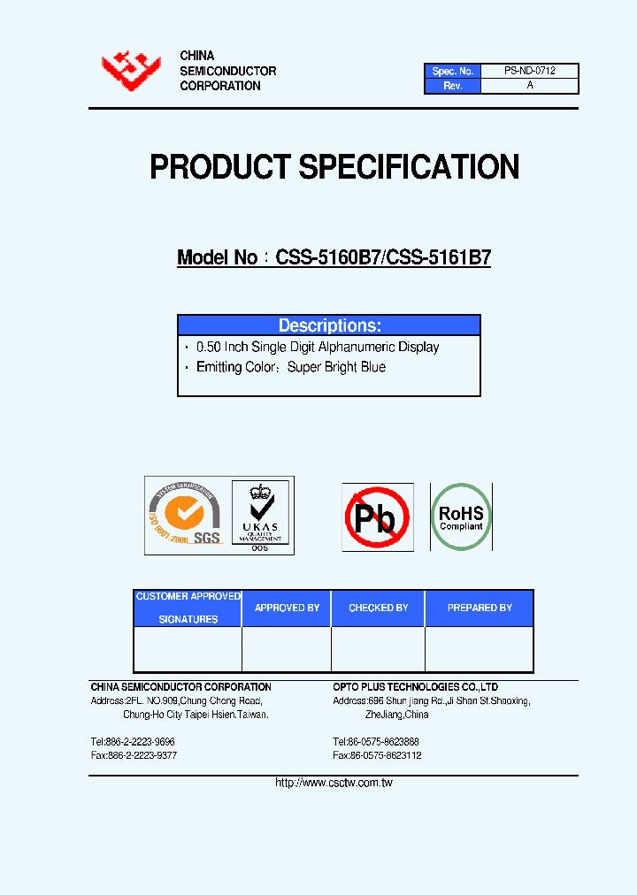CSS-5160B7_4740848.PDF Datasheet