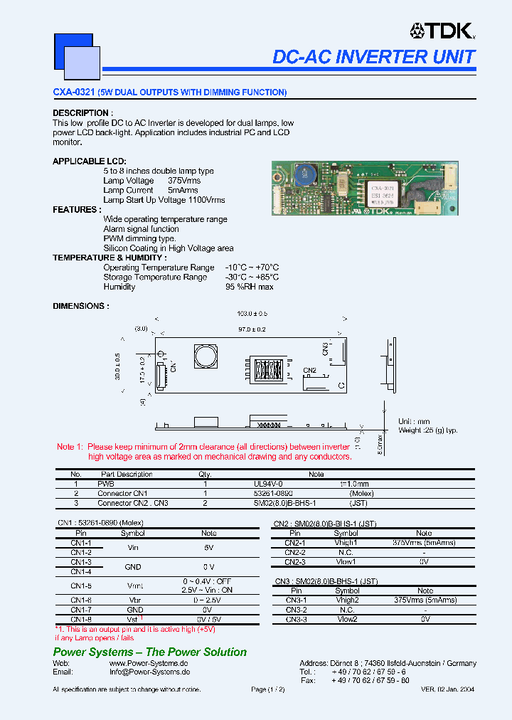 CXA-0321_4669683.PDF Datasheet