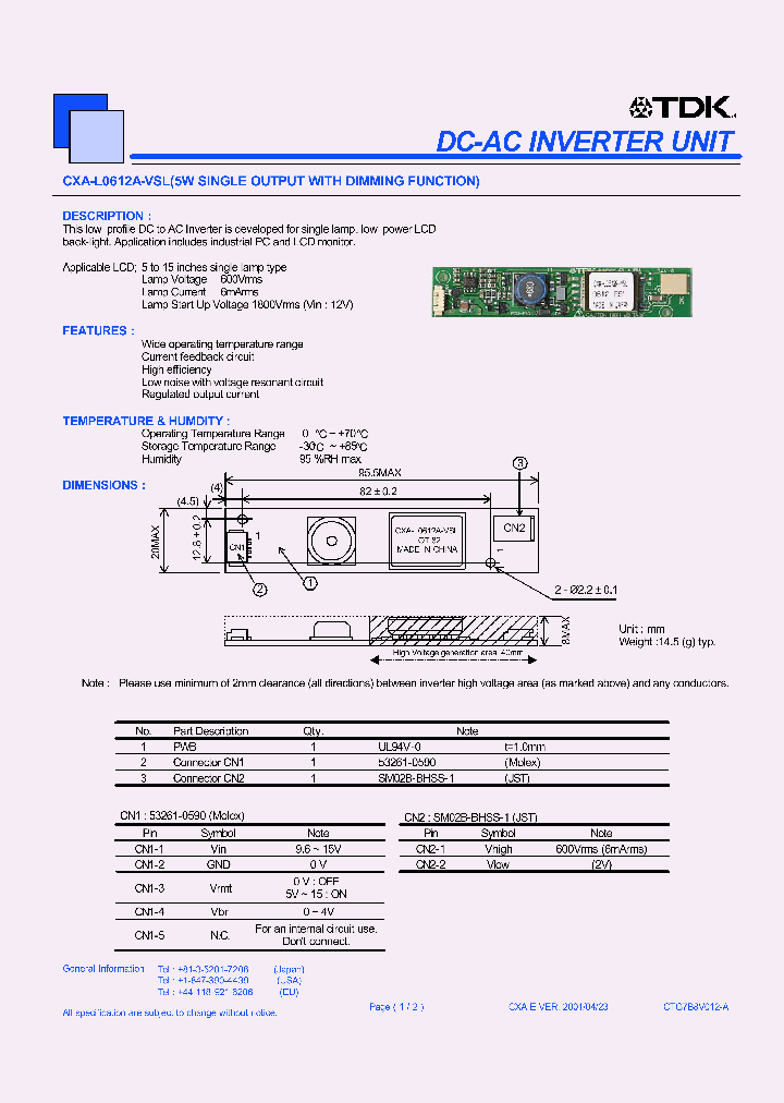 CXA-L0612A-VSL_4701435.PDF Datasheet