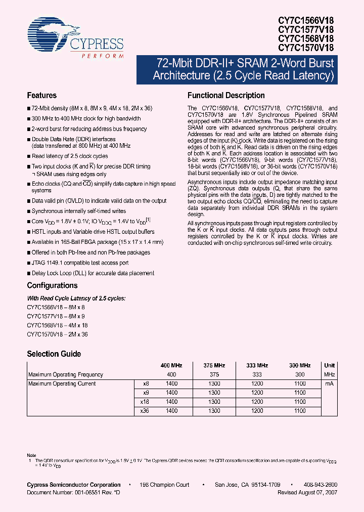 CY7C1568V18_4692507.PDF Datasheet