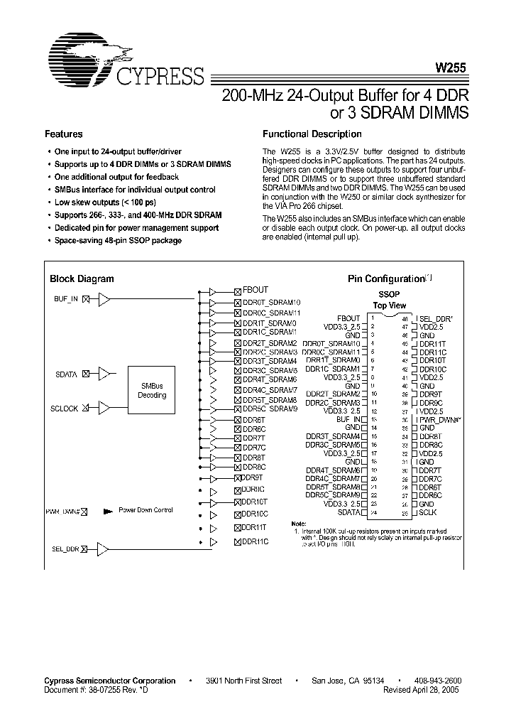 CYW255OXC_4224960.PDF Datasheet