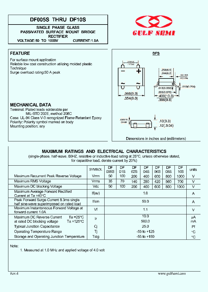 DF06S_4618824.PDF Datasheet Download --- IC-ON-LINE