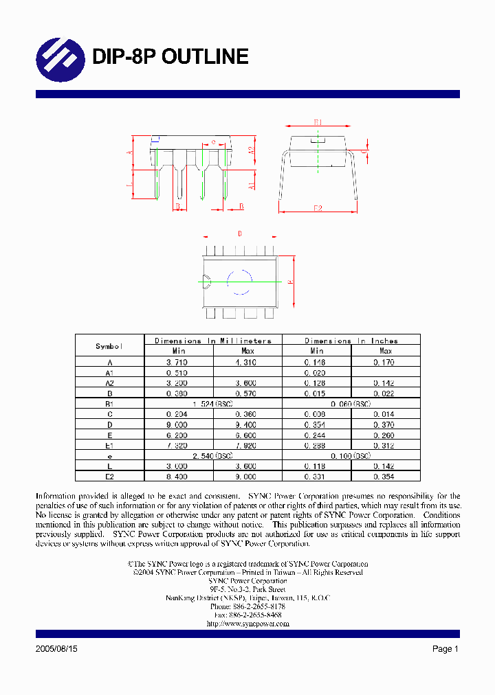 DIP-8P_4195868.PDF Datasheet