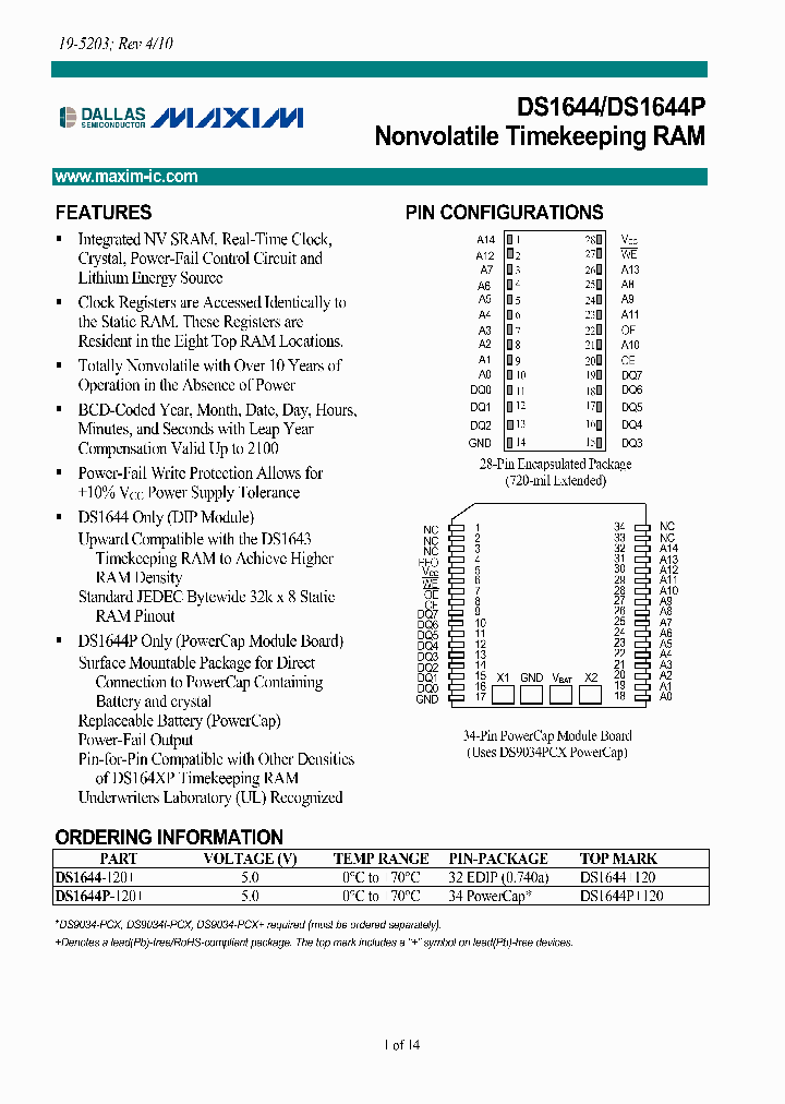 DS1644-120_4793447.PDF Datasheet