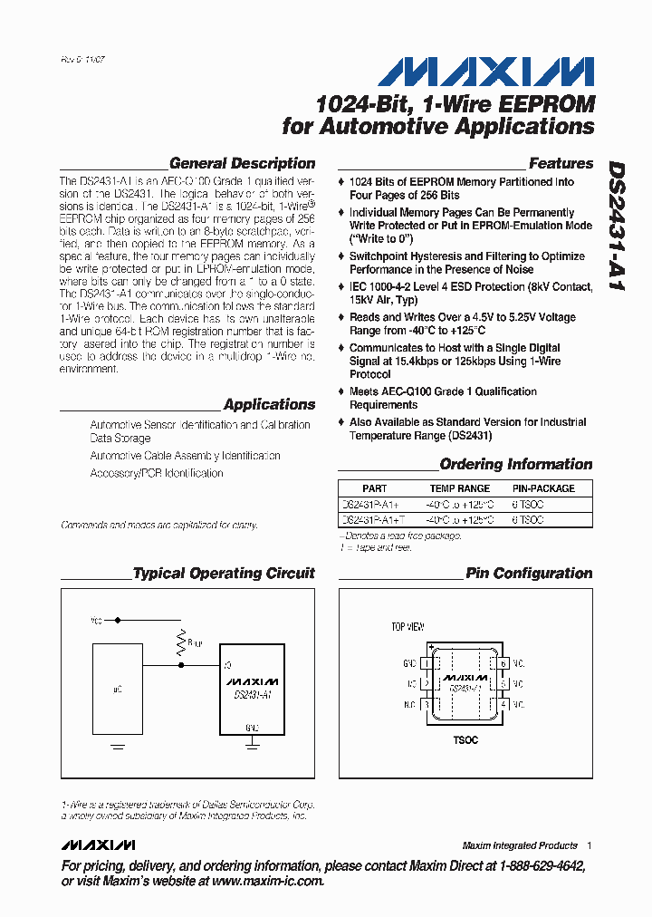 DS2431P-A1_4660878.PDF Datasheet