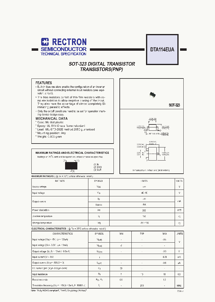DTA114EUA_4664678.PDF Datasheet Download --- IC-ON-LINE