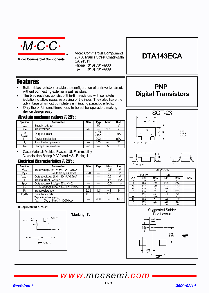 DTA143ECA_4867811.PDF Datasheet