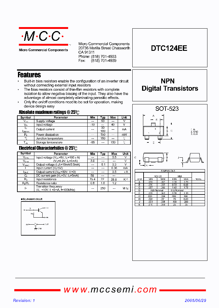 DTC124EE_4335323.PDF Datasheet