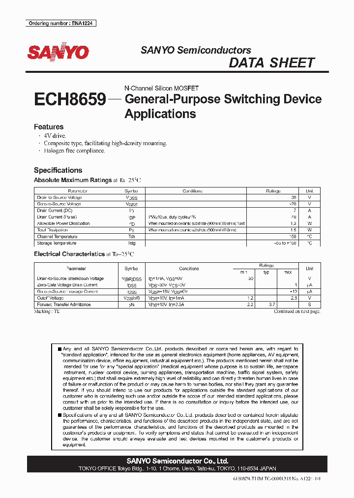 ECH8659_4492496.PDF Datasheet