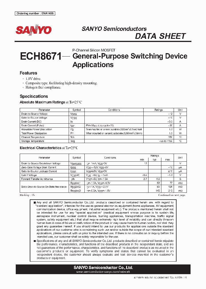 ECH8671_4488295.PDF Datasheet