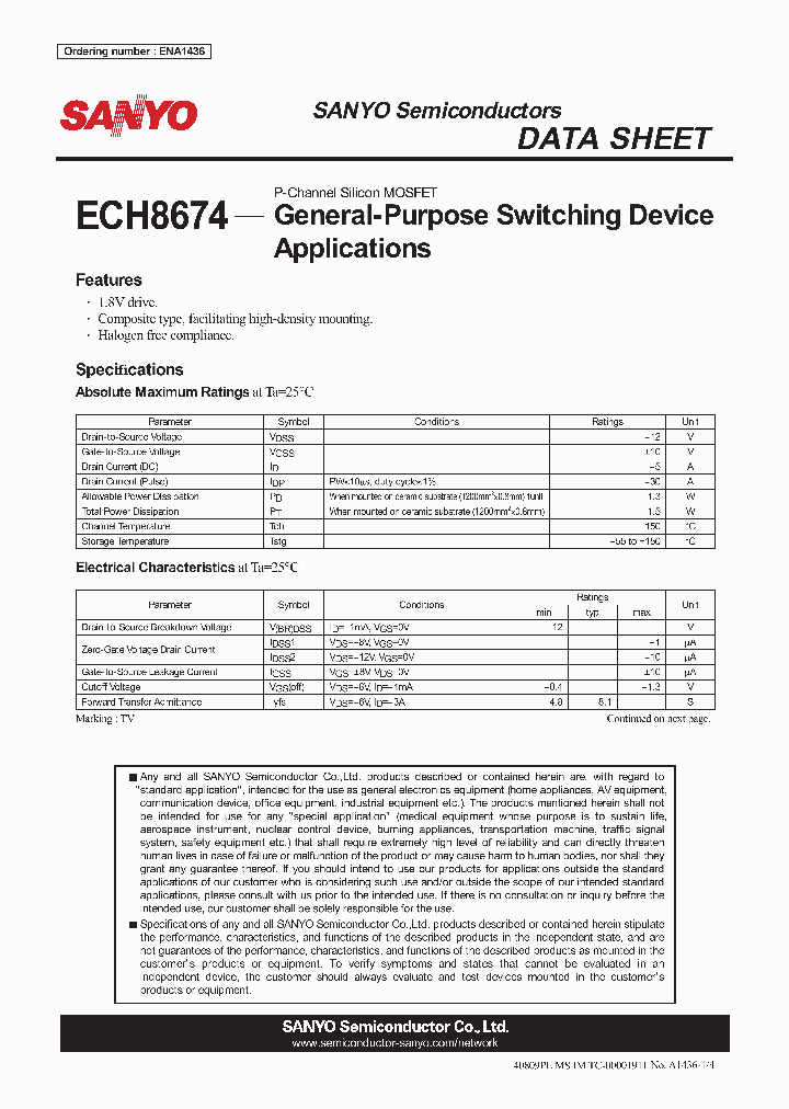 ECH8674_4488297.PDF Datasheet
