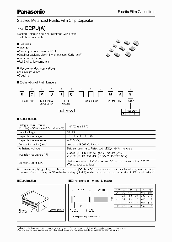 ECPU1C105MA5_4792071.PDF Datasheet Download --- IC-ON-LINE