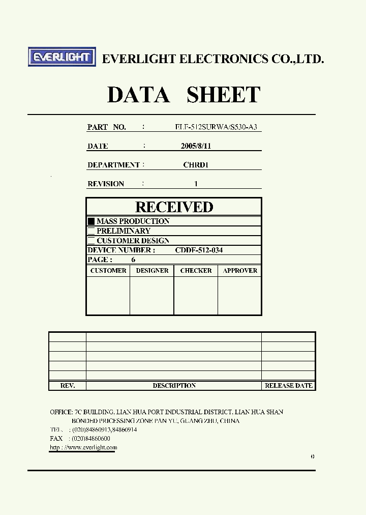ELF-512SURWA_4779970.PDF Datasheet