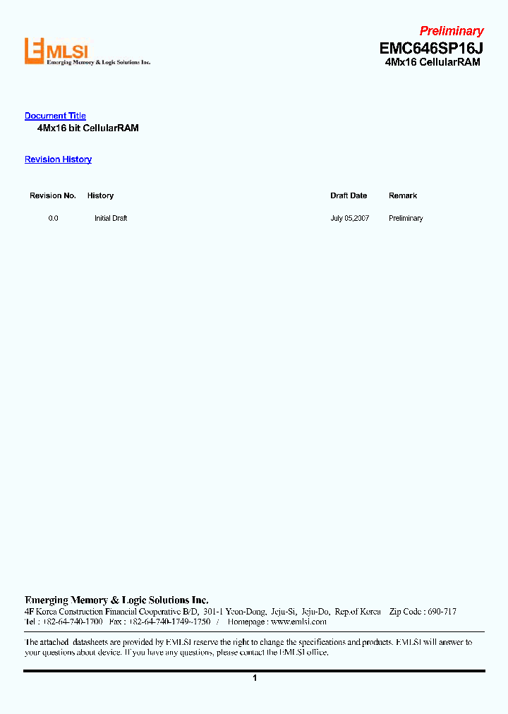 EMC646SP16JS-45L_4466989.PDF Datasheet