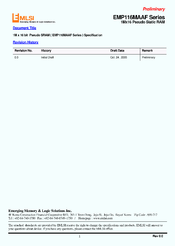 EMP116MAAFLF-70E_4652489.PDF Datasheet