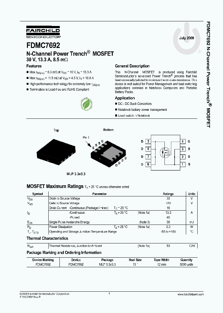 FDMC7692_4473798.PDF Datasheet