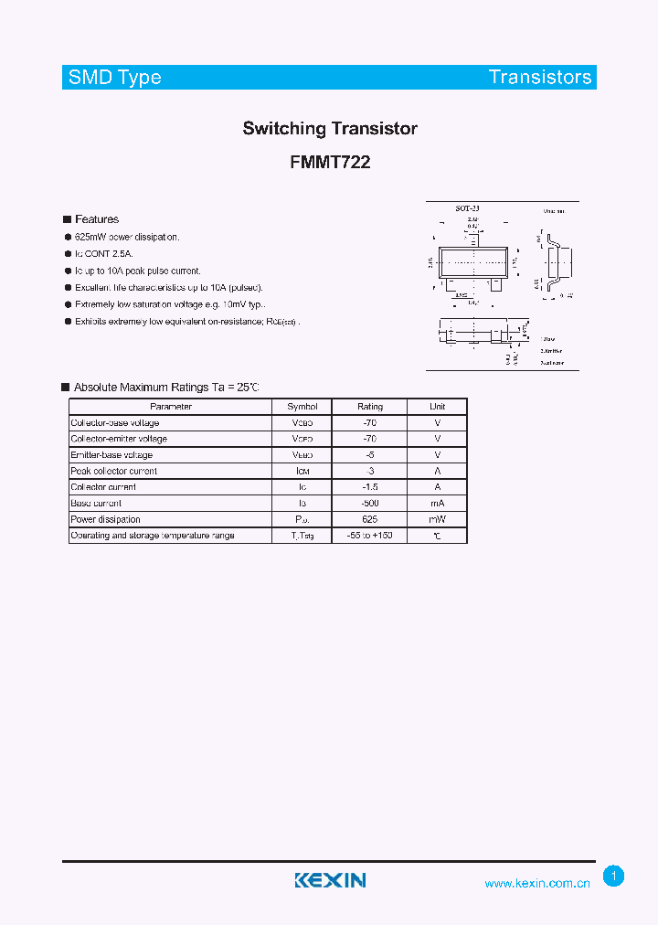 FMMT722_4311111.PDF Datasheet