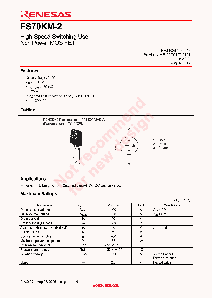 FS70KM-2-A8_4769490.PDF Datasheet