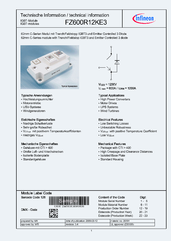 FZ600R12KE3_4911871.PDF Datasheet