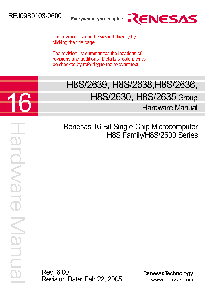 H8S2630_4443554.PDF Datasheet
