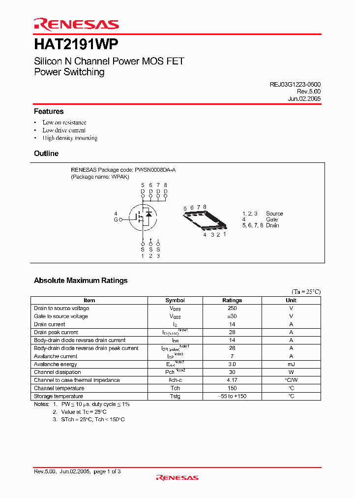 HAT2191WP_4357359.PDF Datasheet