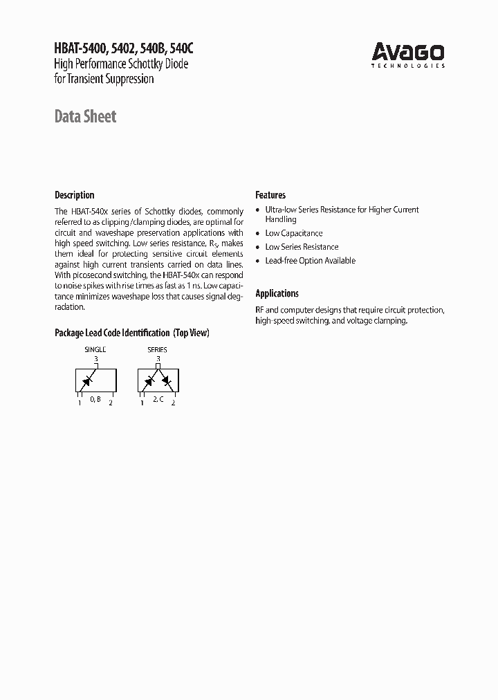 HBAT-5400_4276893.PDF Datasheet