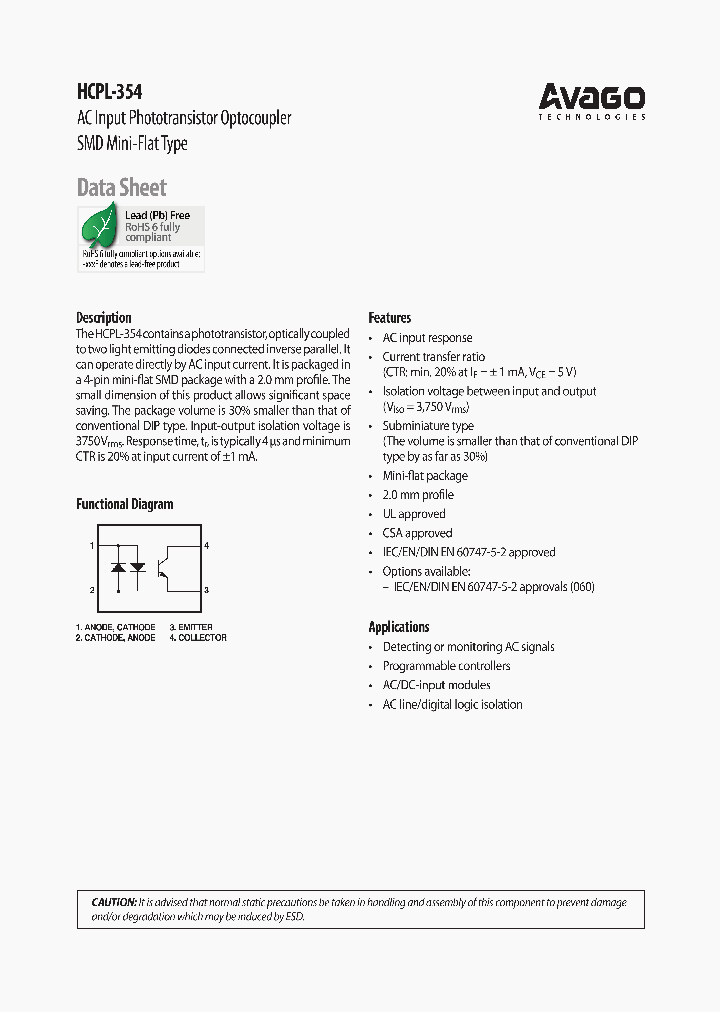 HCPL354_4394807.PDF Datasheet Download