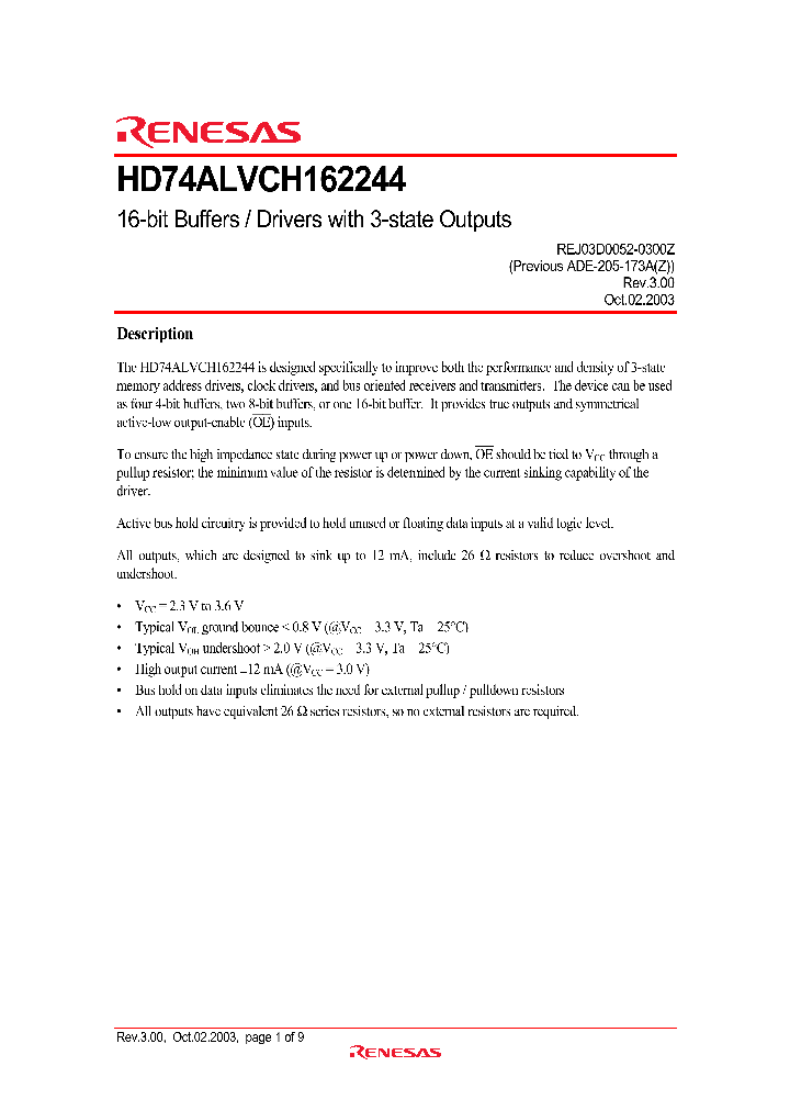 HD74ALVCH162244_4405009.PDF Datasheet