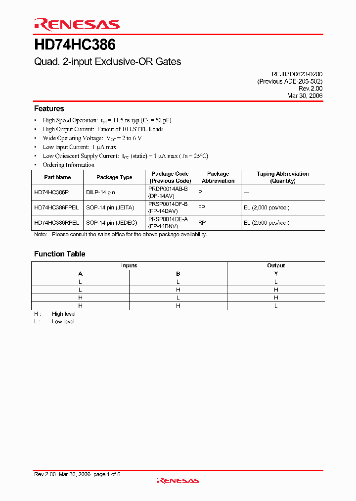 HD74HC386_4257548.PDF Datasheet