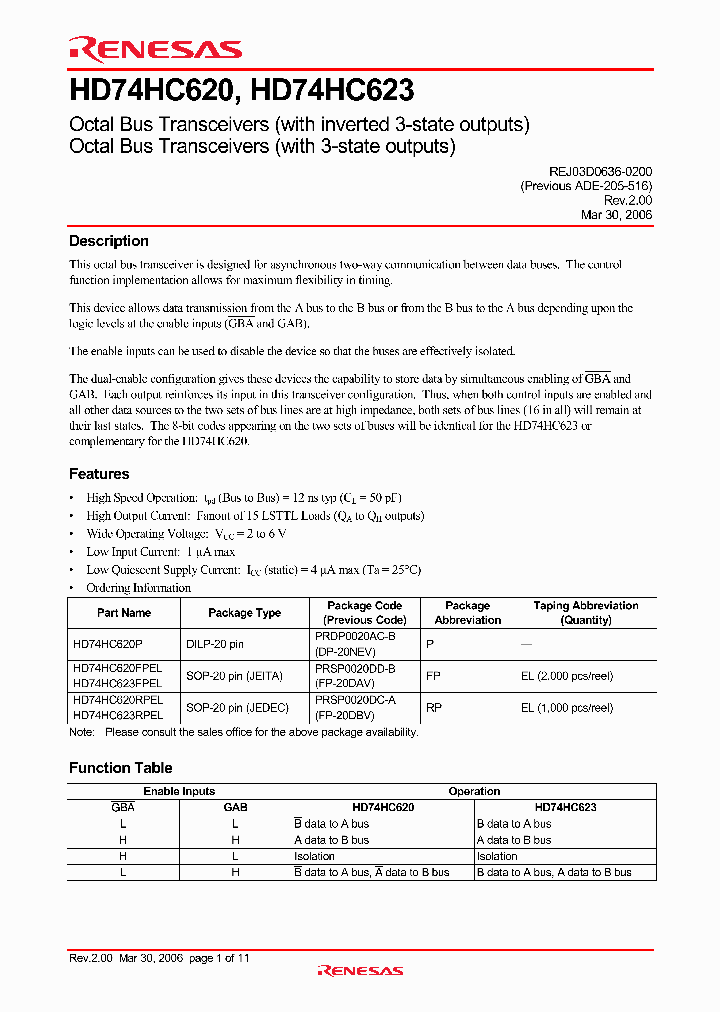 HD74HC620_4243397.PDF Datasheet Download --- IC-ON-LINE