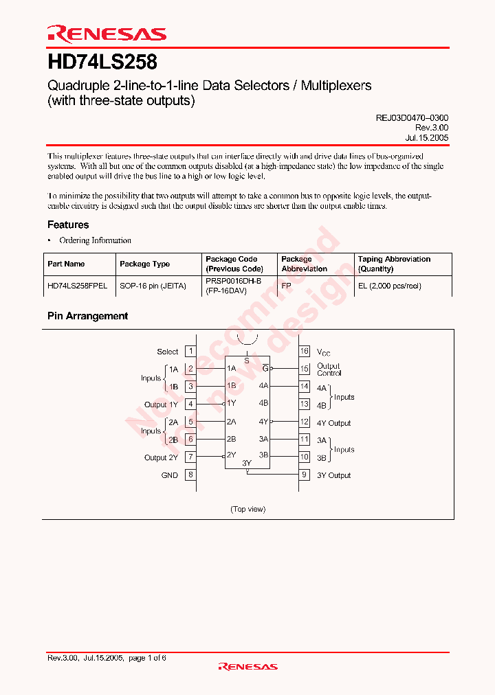 HD74LS258FPEL_4316241.PDF Datasheet