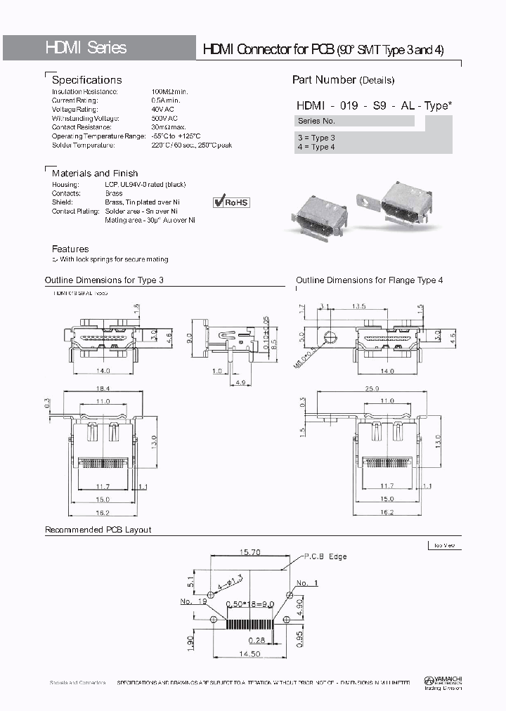 HDMI-019-S9-AL-TYPE3_4557325.PDF Datasheet