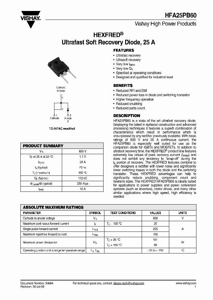 HFA25PB60_4455447.PDF Datasheet