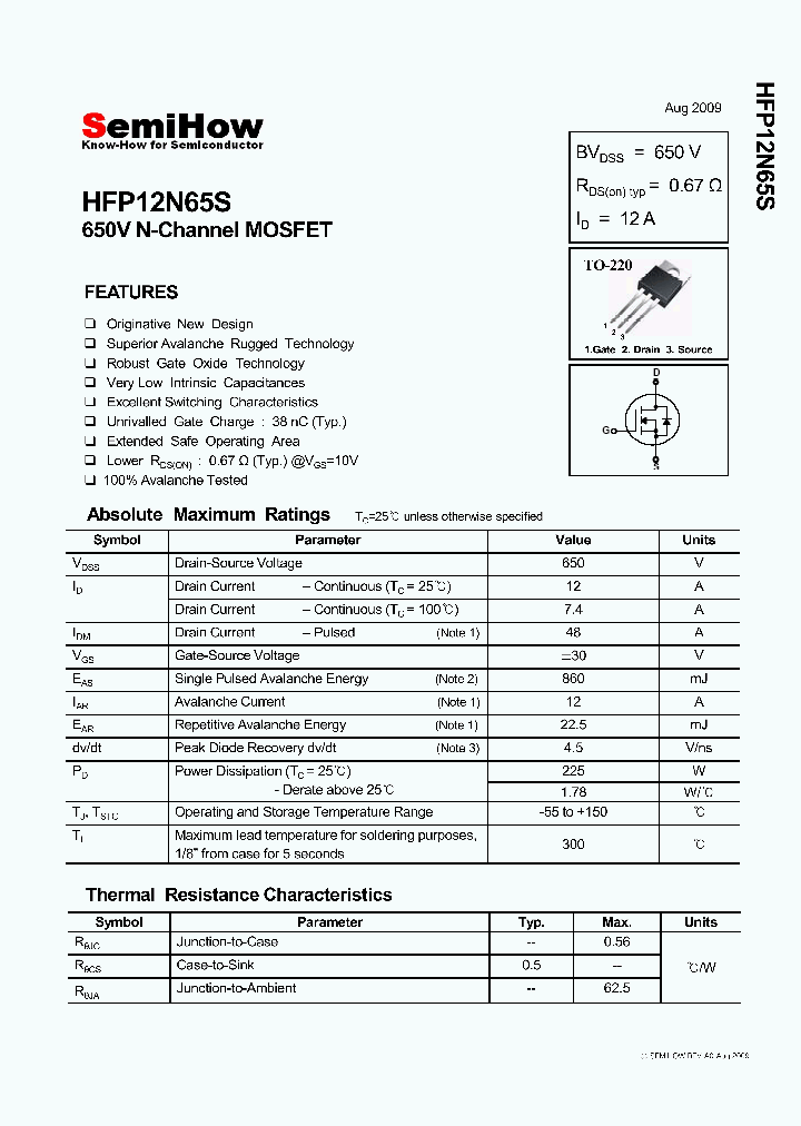 HFP12N65S_4603682.PDF Datasheet