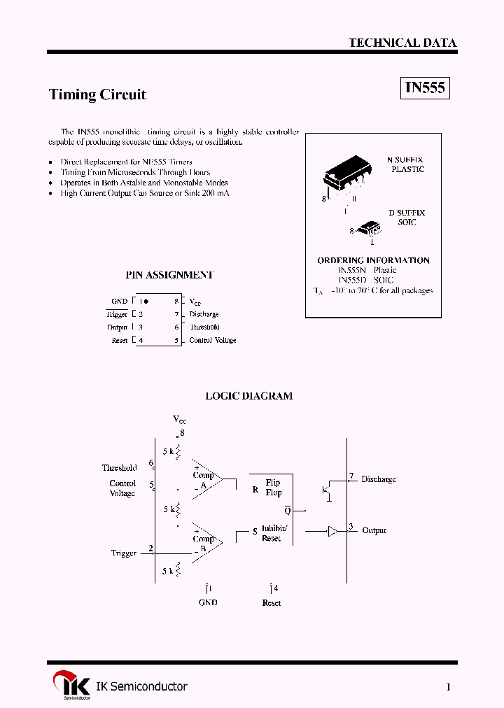 IN555_4607287.PDF Datasheet Download --- IC-ON-LINE