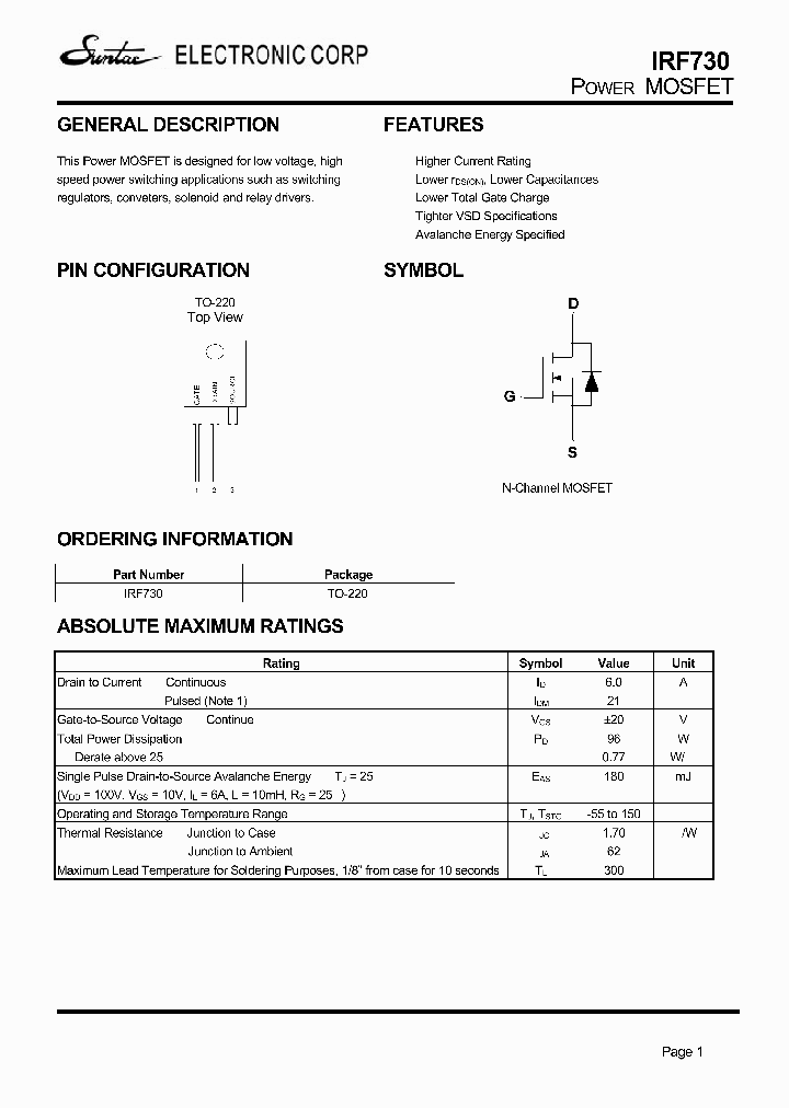 IRF730_4334401.PDF Datasheet