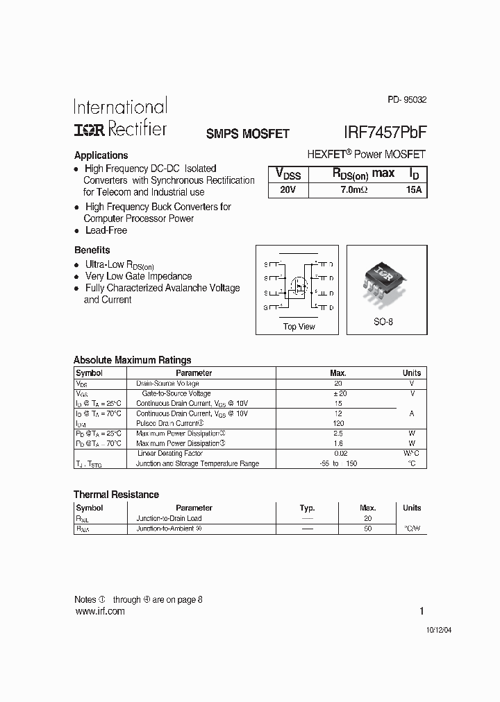 IRF7457PBF_4347655.PDF Datasheet