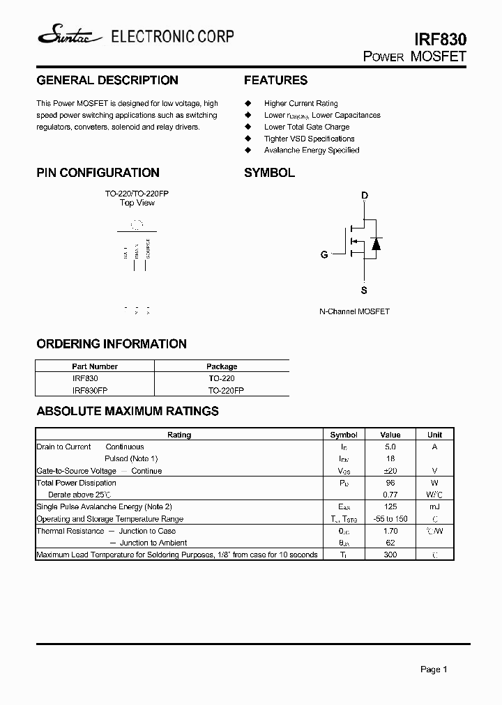 IRF830_4334441.PDF Datasheet