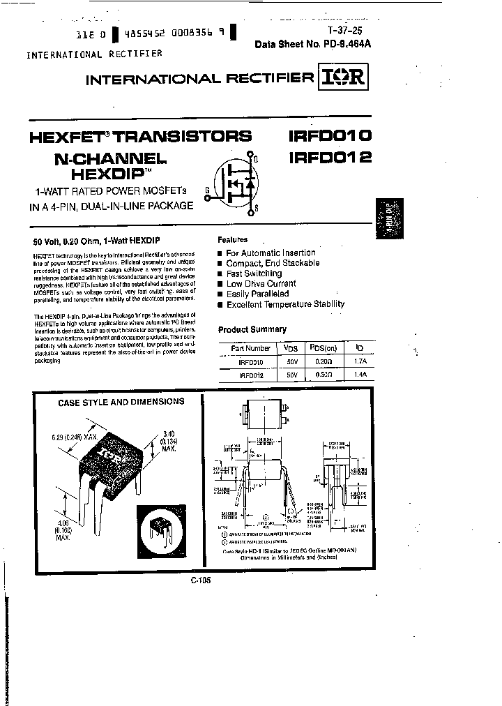 IRFD010_4302532.PDF Datasheet