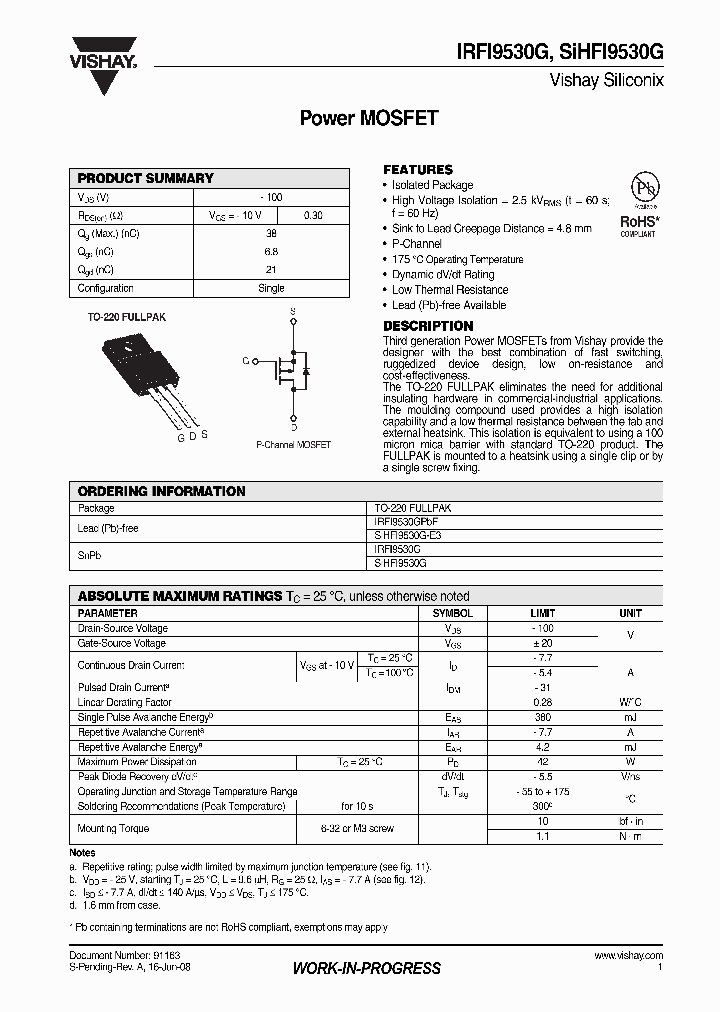 IRFI9530G_4580349.PDF Datasheet