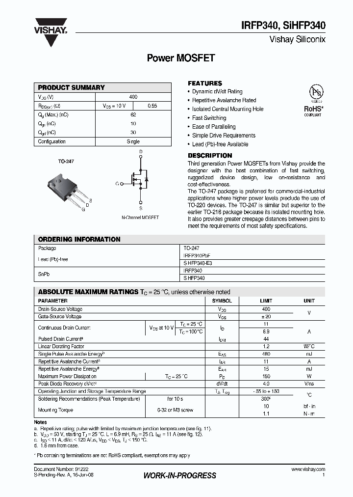 IRFP340_4248007.PDF Datasheet