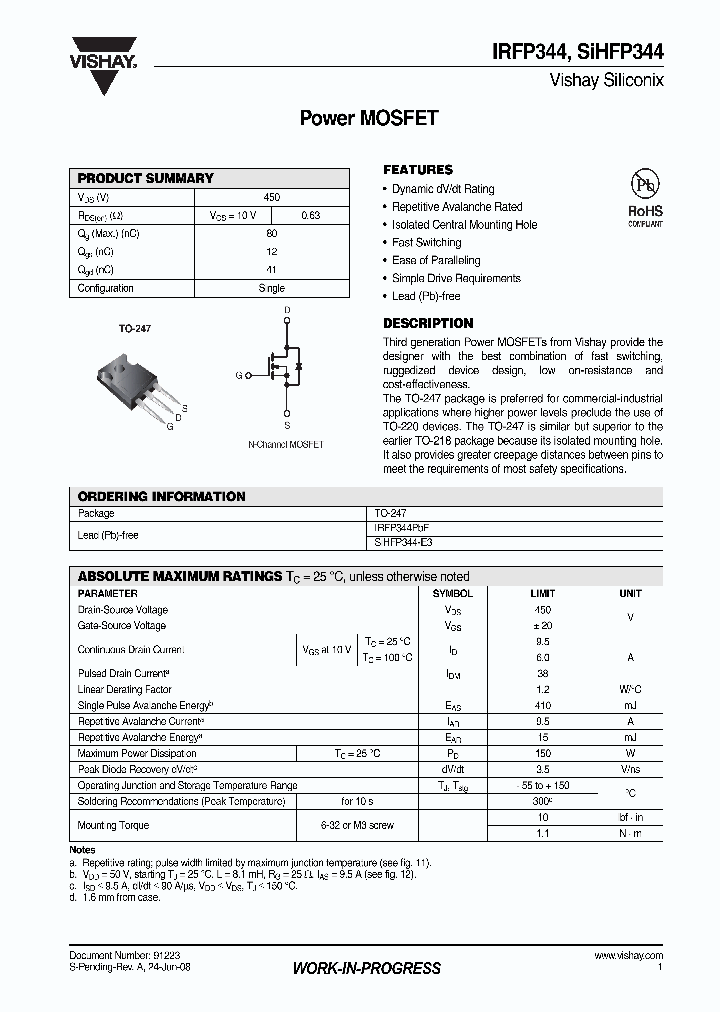 IRFP344_4435390.PDF Datasheet