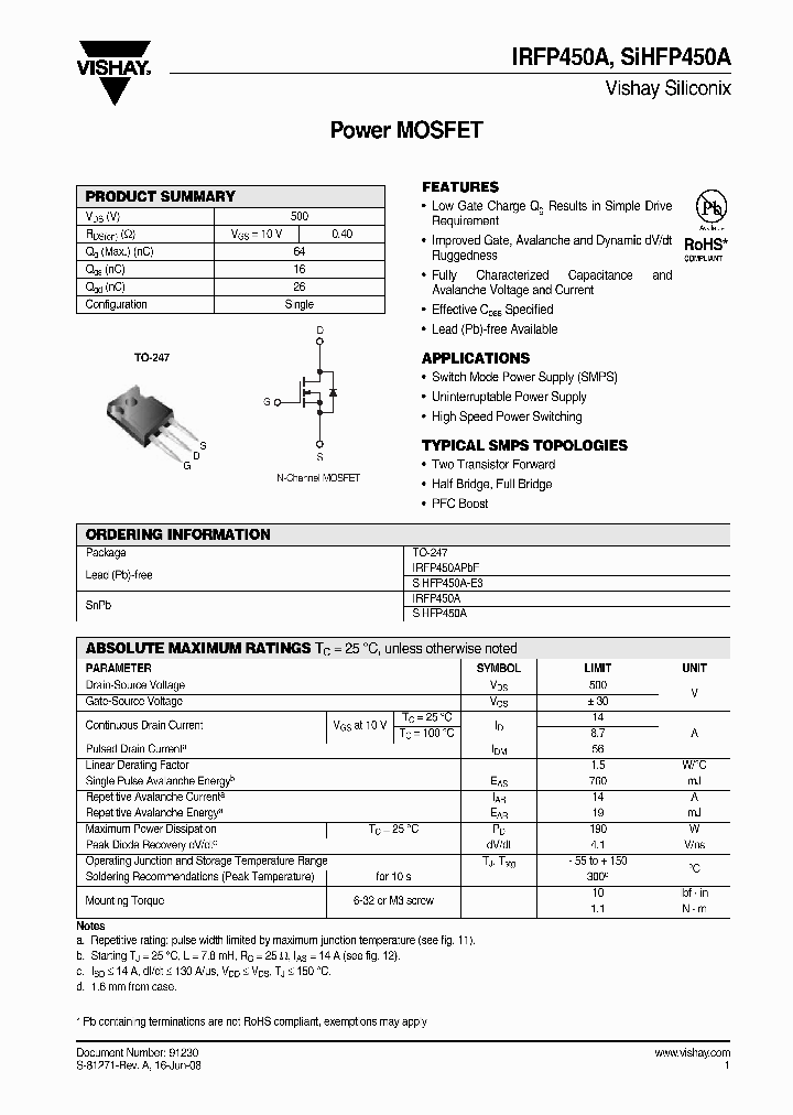IRFP450A_4260107.PDF Datasheet