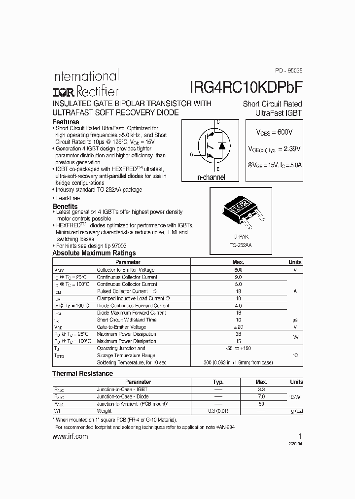 IRG4RC10KDPBF_4856736.PDF Datasheet