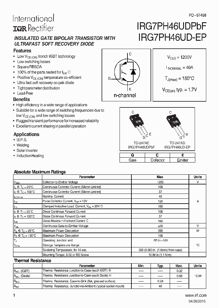 IRG7PH46UDPBF_4914712.PDF Datasheet